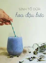 Hình ảnh SINH TỐ SỮA DỪA HOA ĐẬU BIẾC 