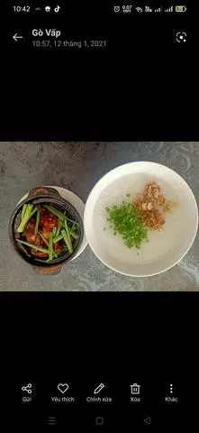 Hình ảnh Cháo Hương Tỏi + Ếch Kho Sa Tế ( 2 Con)