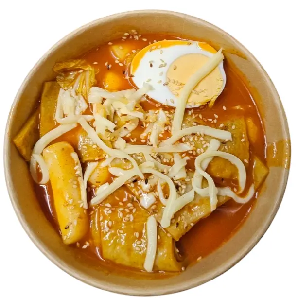 Hình ảnh Tokbokki truyền thống  xốt cay (chả cá - trứng )