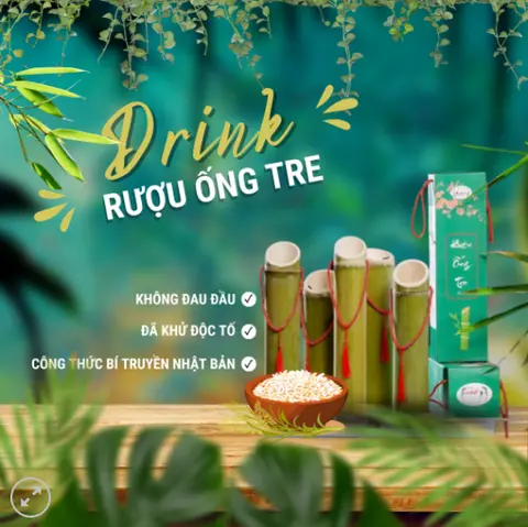 Hình ảnh Rượu ống tre vị hoa quả và thảo mộc 750ml
