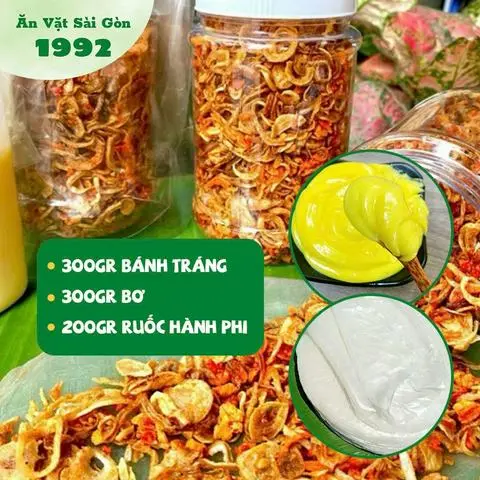 Hình ảnh Combo Siêu Béo ( 150gr bánh Tráng & 200gr bơ & 1hủ  Tép hành phi) 