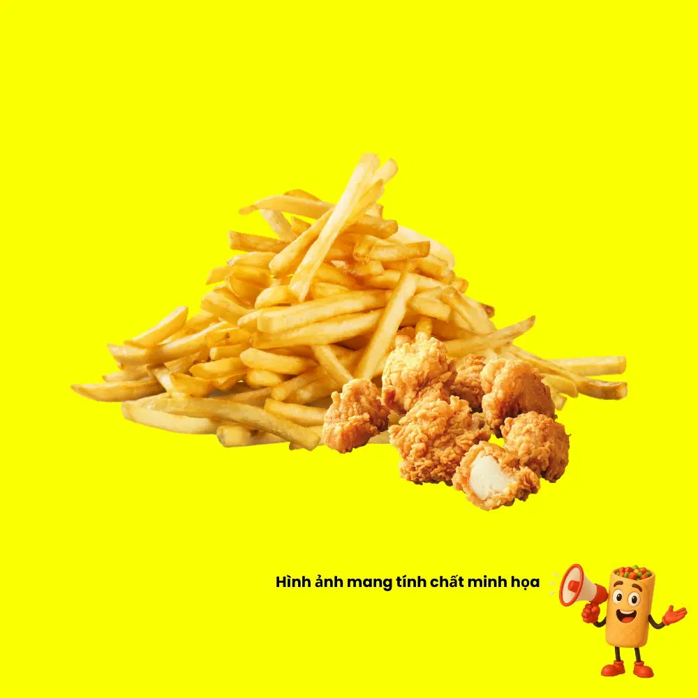 Hình ảnh Khoai Tây Mix Gà Giòn