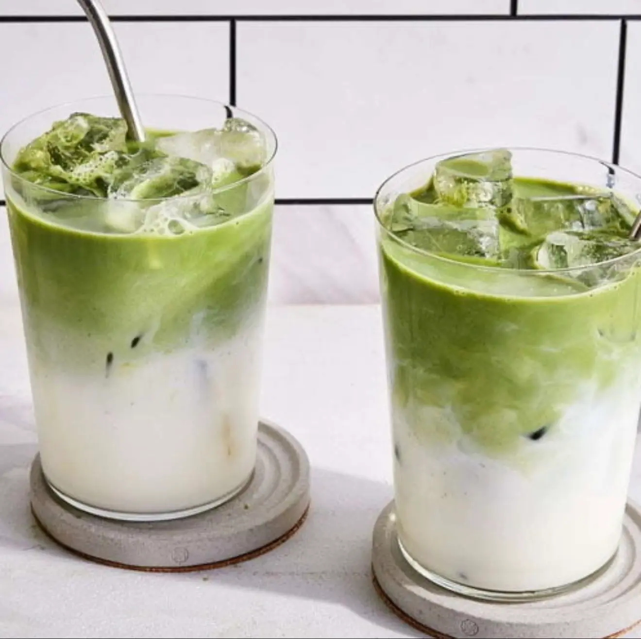 Hình ảnh Matcha latte (sữa TH - Oatside - Gấu)