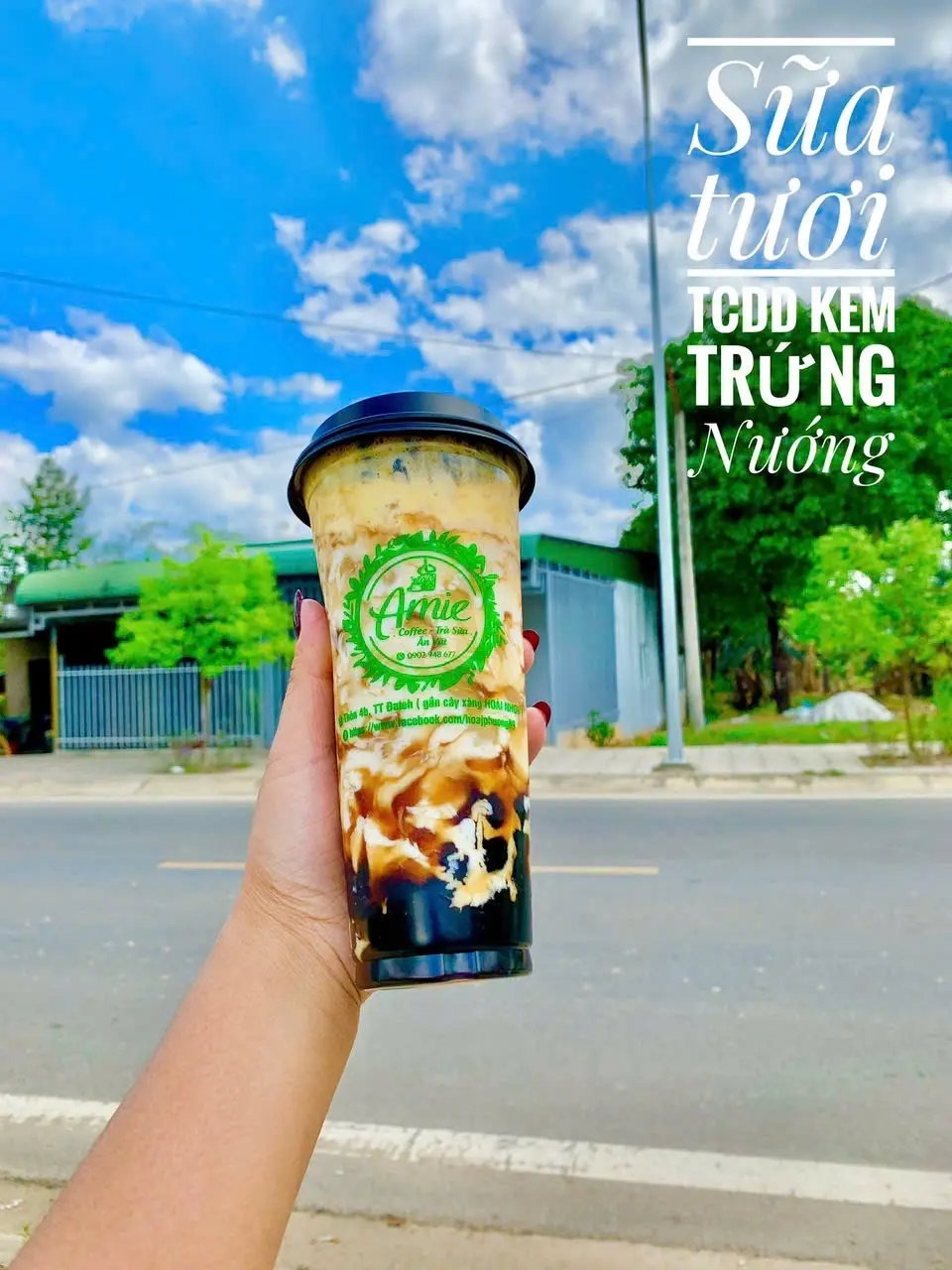 Hình ảnh Sữa tươi trân châu đường đen