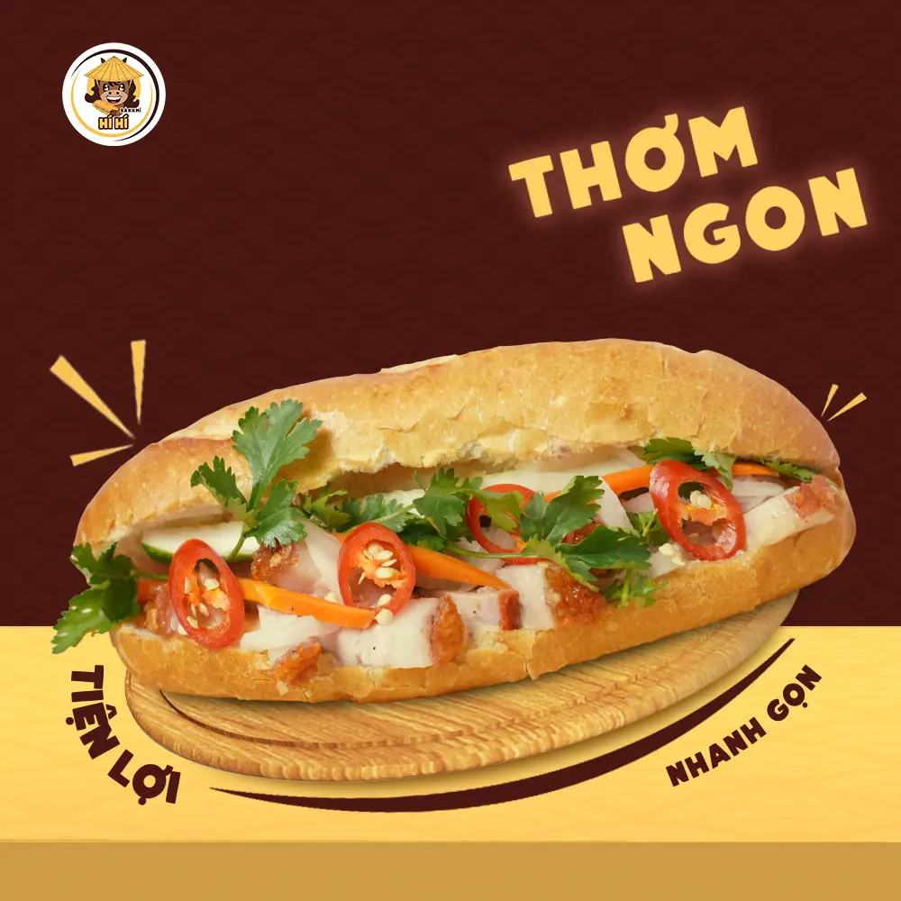 Hình ảnh Bánh mì heo quay