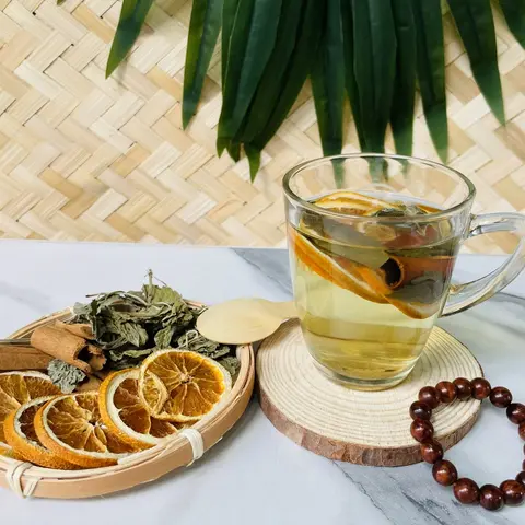 Hình ảnh Trà Cam Quế Bạc Hà Hoa Mộc ( Trà nóng )