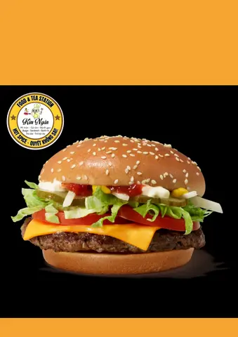 Hình ảnh BURGER BÒ PHÔ MAI