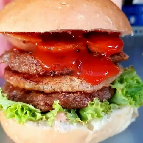 Hình ảnh 1 Hamburger bò đặc biệt 5 tầng + 1 chai pepsi