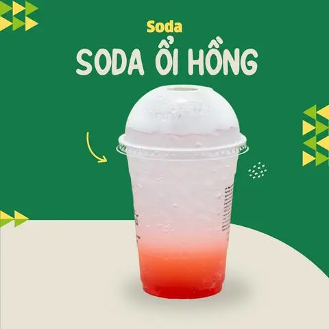 Hình ảnh Soda ổi hồng ly 700ml + topping trân châu trắng