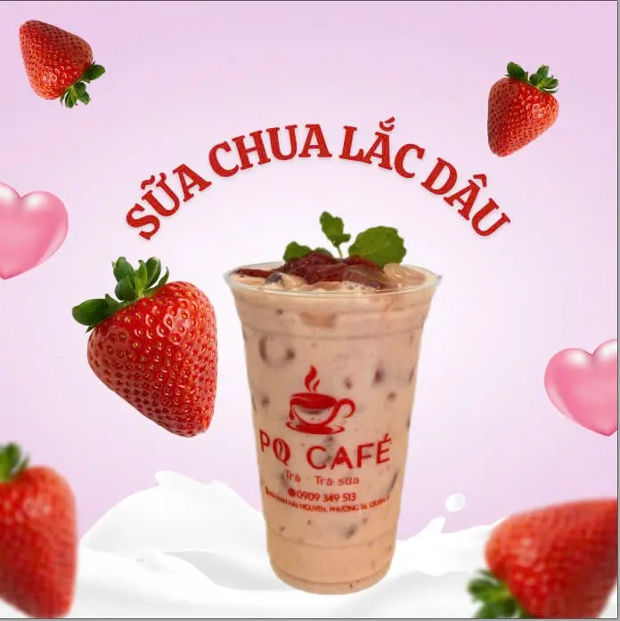 Hình ảnh Sữa chua lắc dâu
