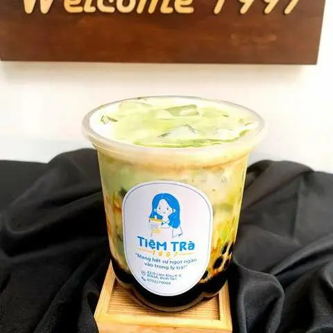 Hình ảnh Sữa tươi trân châu đường đen vị matcha