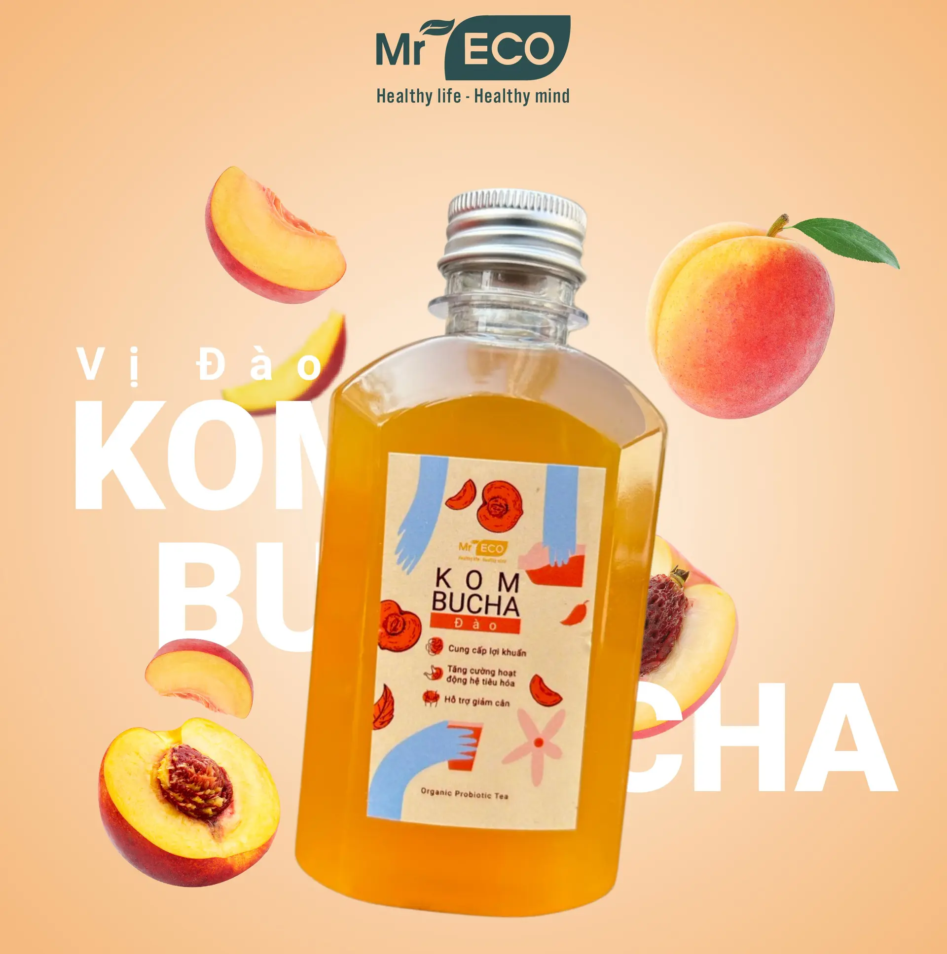 Hình ảnh Kobumcha 250ml vị đào