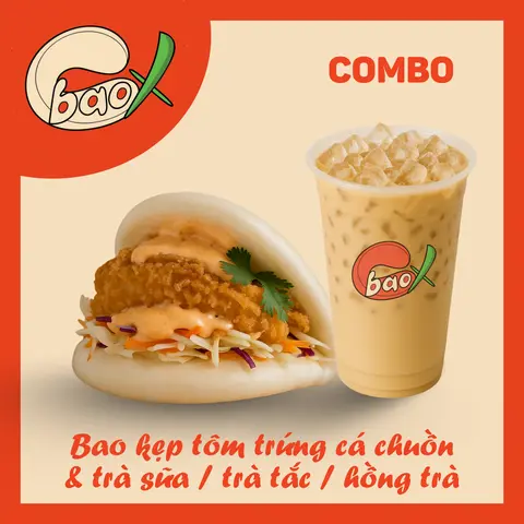 Hình ảnh Bao kẹp tôm trứng cá chuồn & Trà