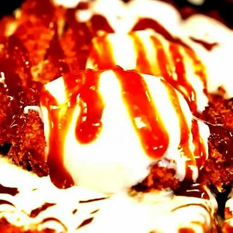 Hình ảnh Mì Trộn Sốt Tonkatsu Trứng Lòng Đào