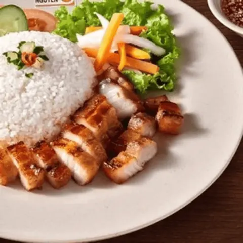 Hình ảnh cơm ba rọi nướng