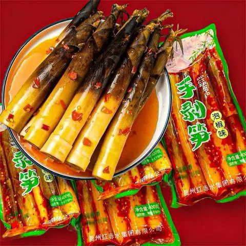 Hình ảnh 1 Gói Măng  Trúc Ngâm Ớt Chua Cay-400g