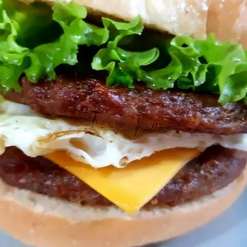 Hình ảnh Hamburger gà miếng 2 tầng + phô mai + trứng