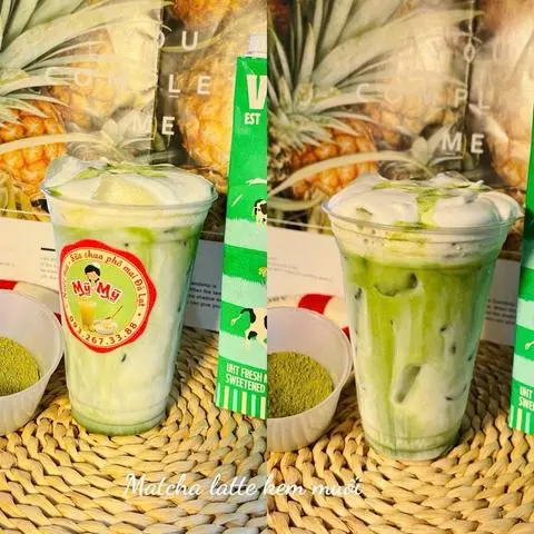 Hình ảnh Matcha latte kem muối
