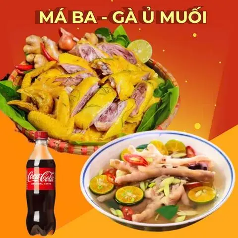 Hình ảnh Gà ủ muối hoa tiêu 1/2 con + Chân gà xả tắc nhỏ + 1 Coca