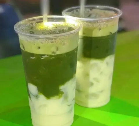 Hình ảnh ly rau má đậu xanh