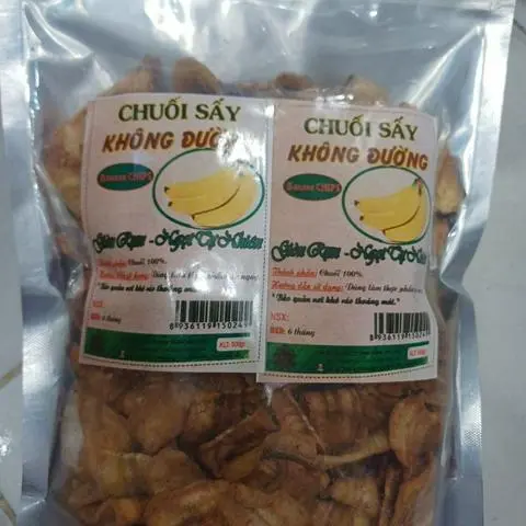 Hình ảnh chuối sấy giòn không đường 