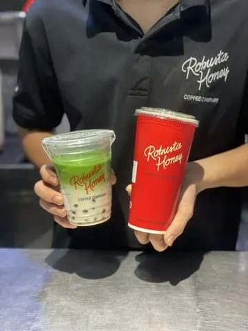 Hình ảnh Combo 2 ly Size L  - Cà phê Sữa Đá - Matcha latte trân châu mạch nha hoàng kim