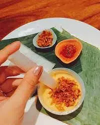 Hình ảnh Bánh tráng chấm sốt muối béo