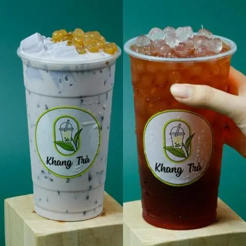 Hình ảnh Trà sữa khoai môn size M+ Hồng trà dâu size M