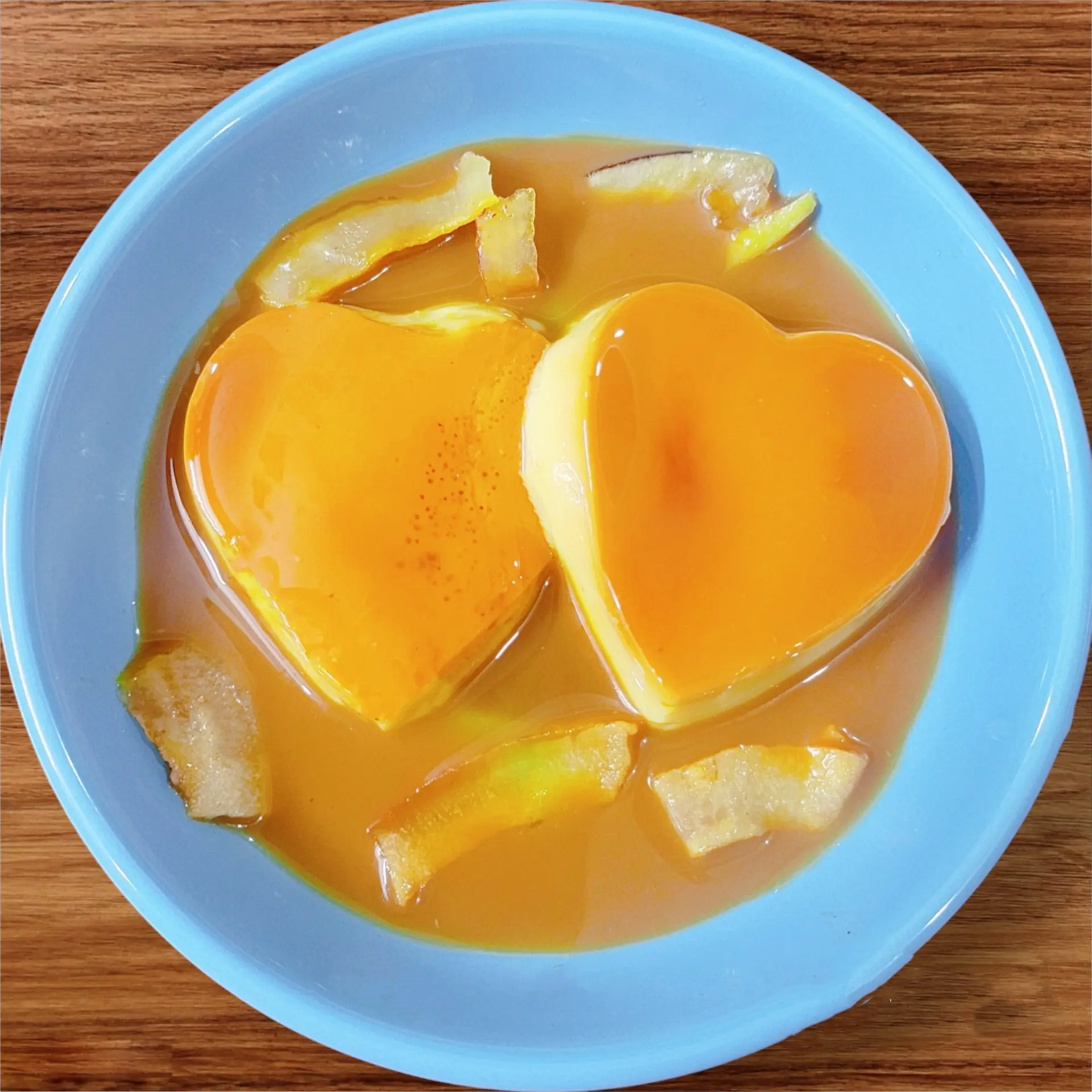 Hình ảnh 2 Bánh Flan Trái Tim Bự Caramen Bạc Xỉu, Dừa