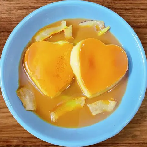 Hình ảnh 2 Bánh Flan Trái Tim Bự Caramen Bạc Xỉu, Dừa