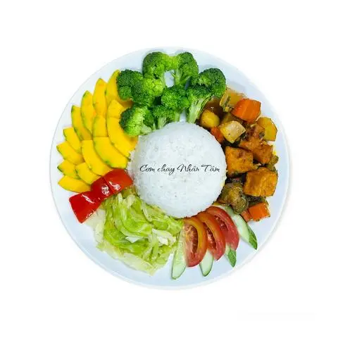 Hình ảnh Cơm đậu hủ kho củ quả chay
