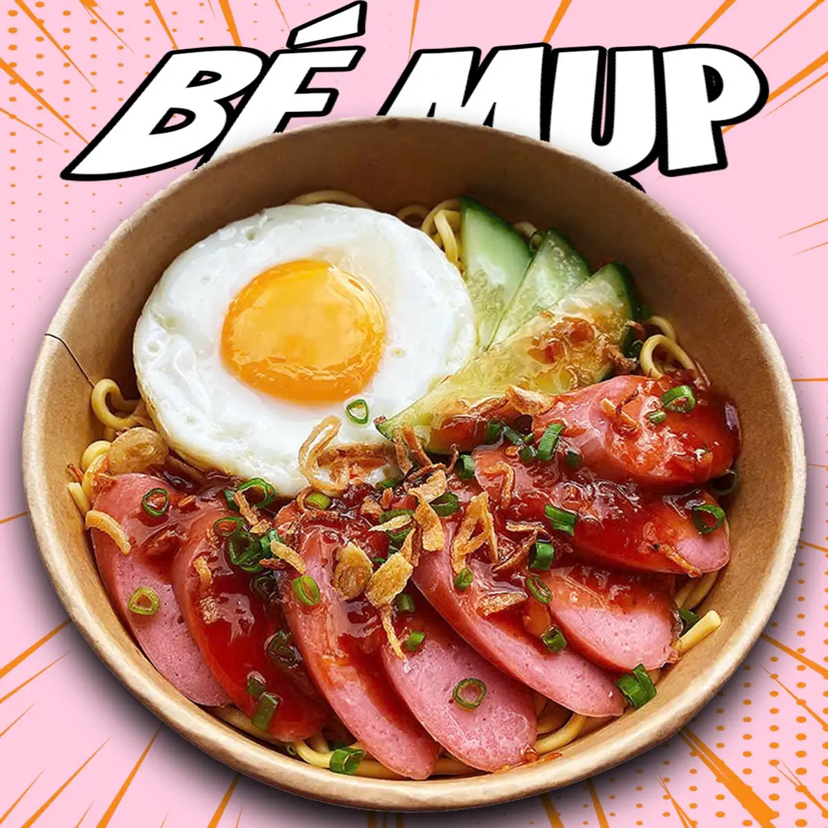 Hình ảnh Mì indomie trộn xúc xích