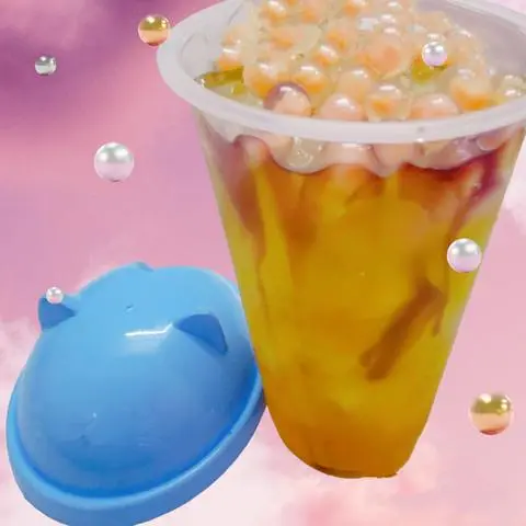 Hình ảnh Trà Măng Cụt Tím, Sủi Bọt Ngọc Trai Củ Năng Hồng (700ml)