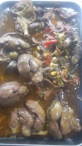 Hình ảnh com long ga kho sa ot