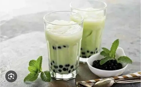 Hình ảnh Sữa tươi bạc hà trân châu