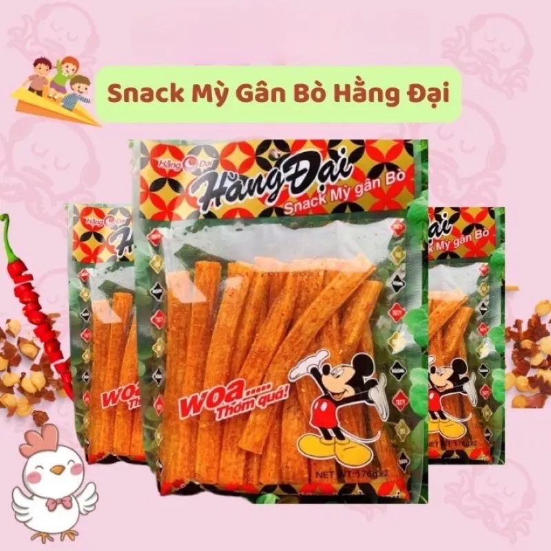 Hình ảnh 1 Gói Snack Mỳ Gân Bò Hằng Đại