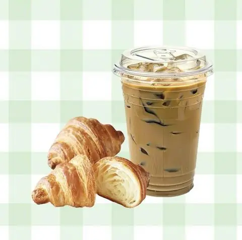 Hình ảnh Combo 2 Croissant mini + 1 Cà phê sữa