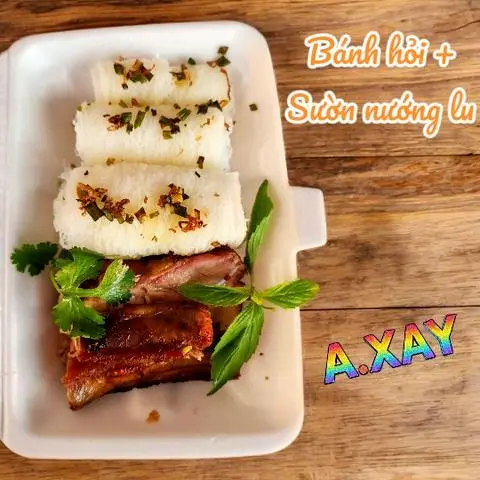 Hình ảnh Bánh hỏi+Sườn cây nướng lu