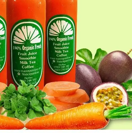 Hình ảnh ép Chậm Dưa Leo mix Cà rốt Chanh dậy chai nguyên chất 330ml