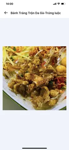 Hình ảnh Bánh tráng trộn da gà trứng luộc