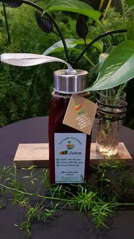 Hình ảnh Nước ép dền táo cà rốt chanh gừng 330ml (thủy tinh)