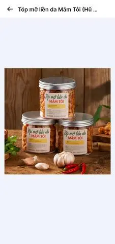 Hình ảnh Tóp mỡ liền da Mắm Tỏi (Hũ 100g) 