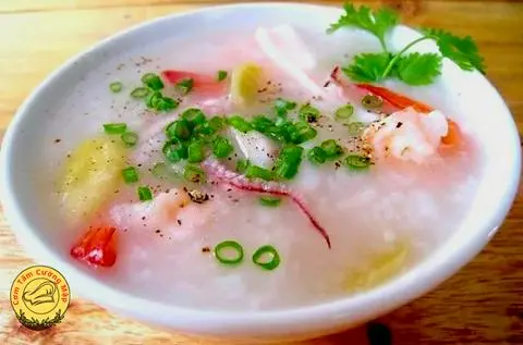 Hình ảnh cháo mực tươi 