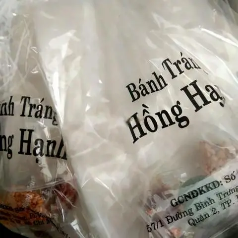 Hình ảnh 10 bịch bánh tráng muối hồng hạnh