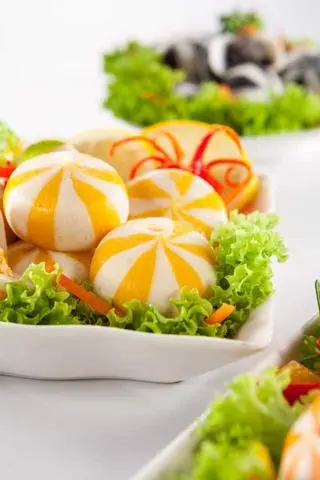 Hình ảnh Bánh bao nhân trứng cá 