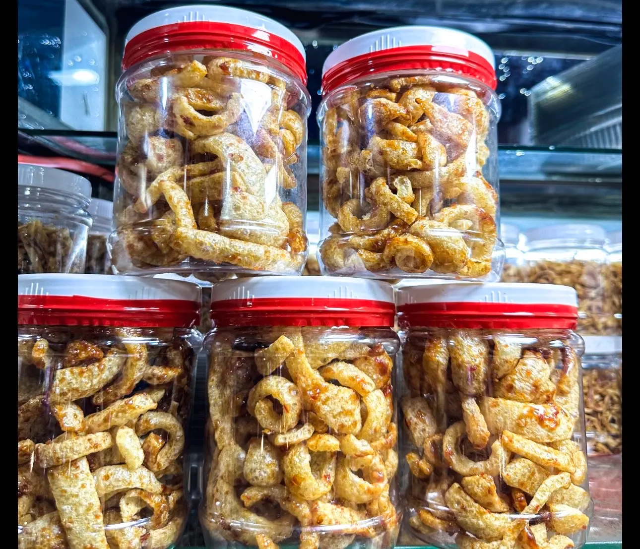 Hình ảnh DA HEO CHIÊN NƯỚC MẮM TỎI ỚT - 100G