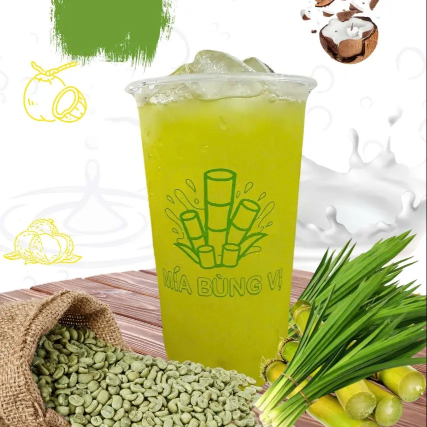 Hình ảnh Mía mix lá dứa đậu xanh ( Best seller)