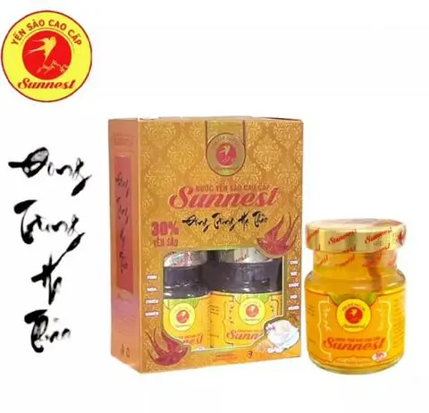 Hình ảnh Hộp 4 Hũ Yến Sunnest Chính Hãng 30% Yến (Có Sợi Đông Trùng Hạ Thảo)