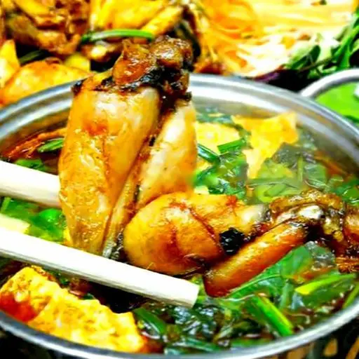 Hình ảnh Lẩu ếch măng cay nồi nhỏ + đậu