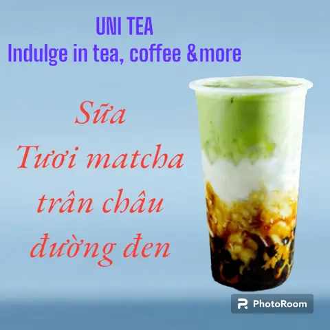 Hình ảnh Sữa tươi matcha trân châu đường đen